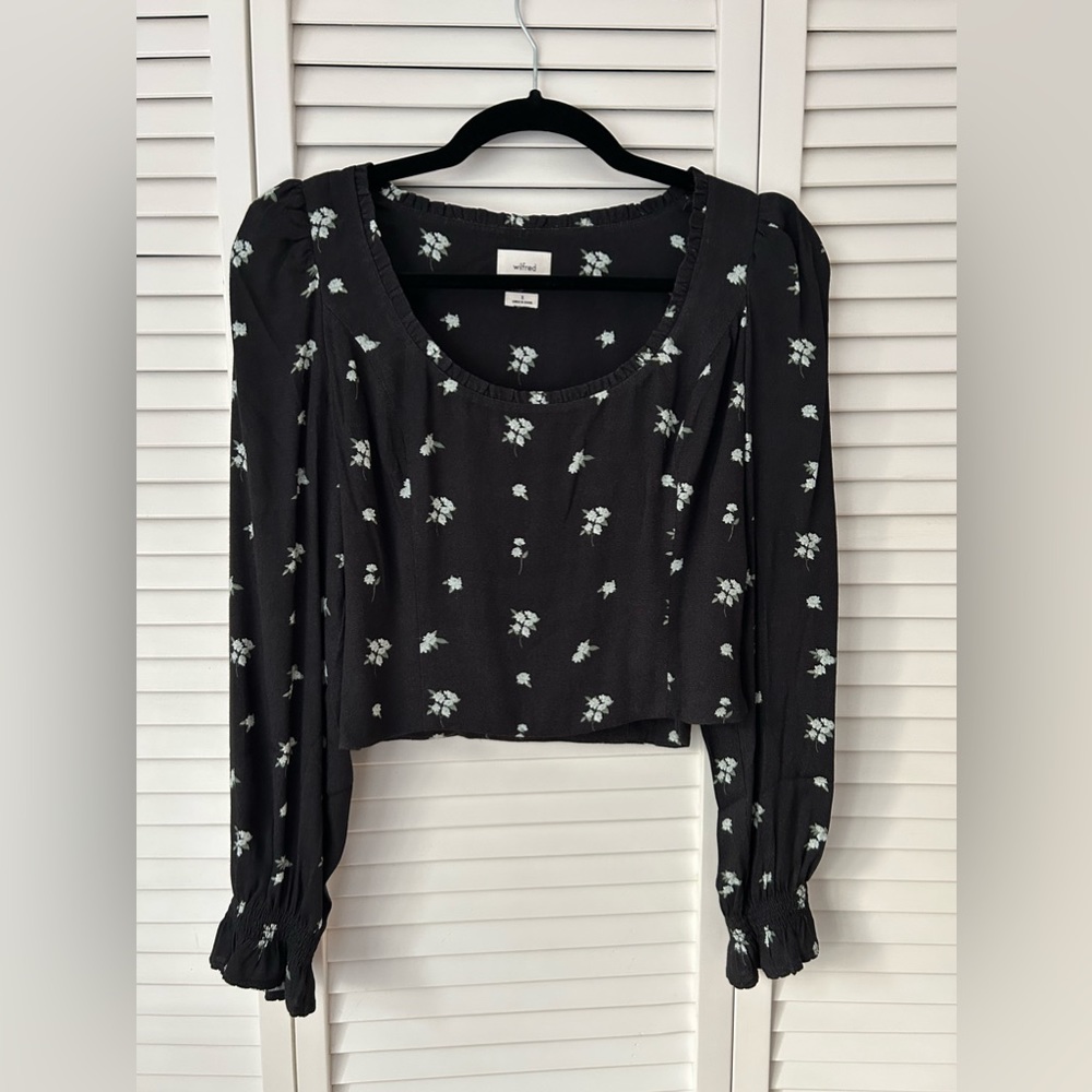 Wilfred floral cropped top